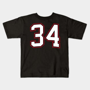 Number Thirty Four 34 Kids T-Shirt